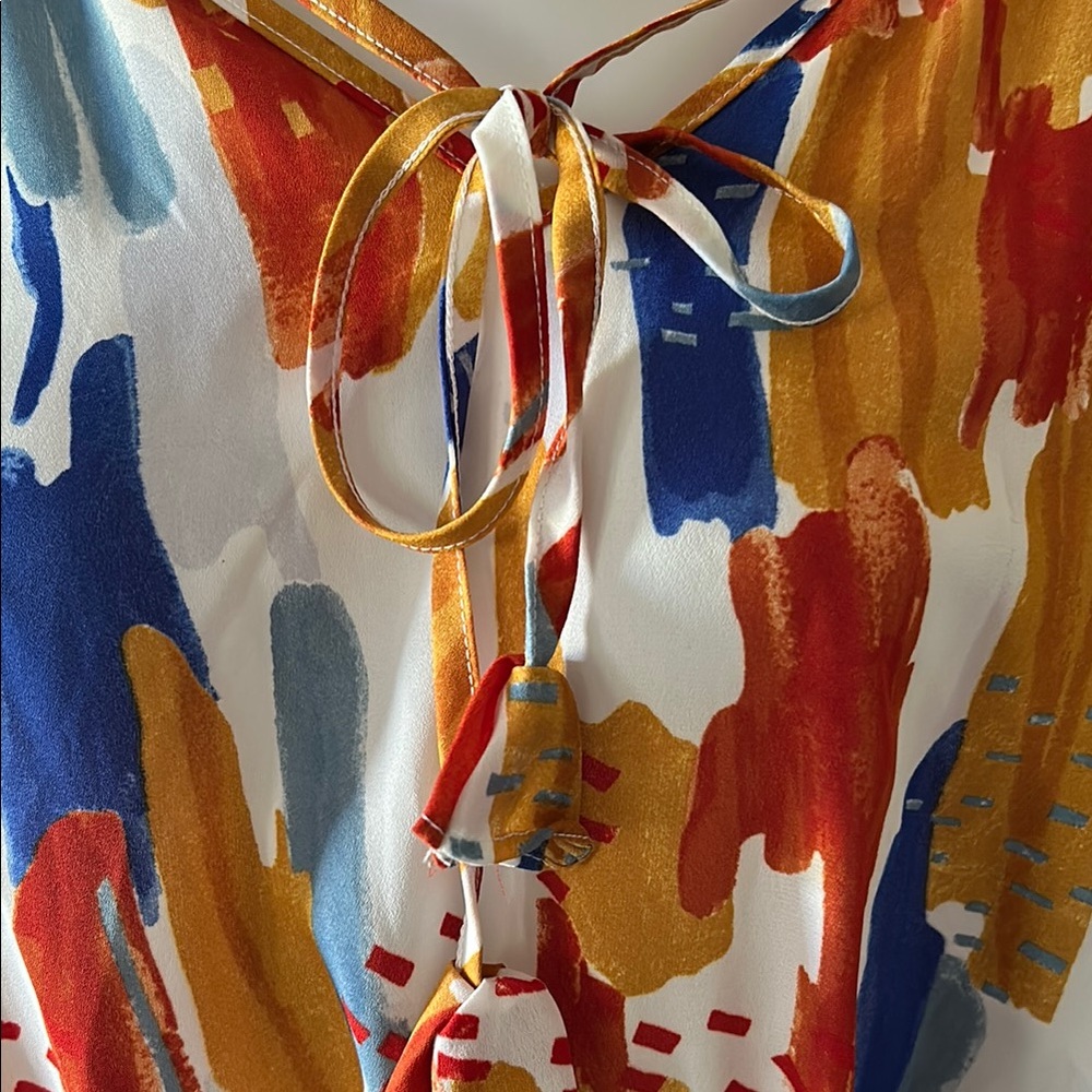 Colorful Abstract Print Dress